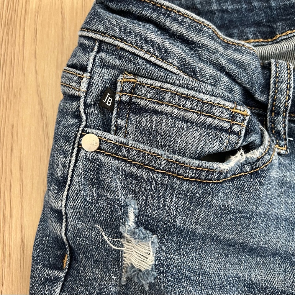 Judy Blue Dark Wash Distressed Relaxed Fit Jeans Size 3/26 Style JB88135 - Picture 7 of 13